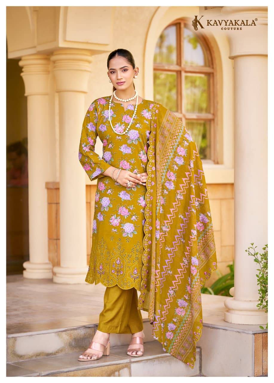 SATRANGI by KAVYA‎‎ KALA Couture 1001 to 1006 Series Indian Traditional casual wear Pakistani Lawn Cotton dresses At Wholesale Price